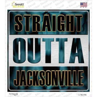 Smart Blonde SQ-170s Straight Outta Jacksonville Novelty Square Decal Sticker 