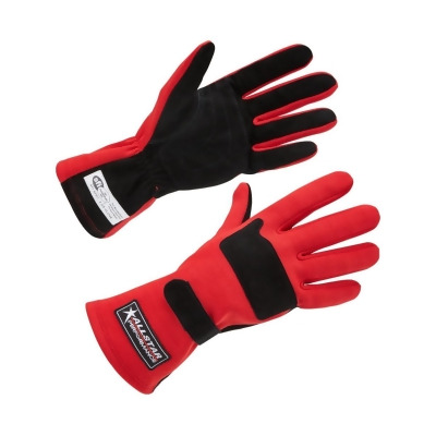 Allstar Performance ALL915072 SFI 3.3-6 Double Layer Racing Gloves, Red - Medium 