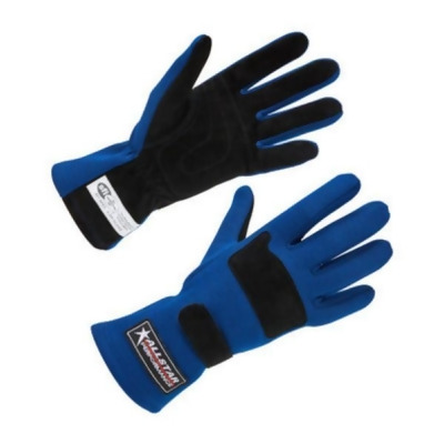 Allstar Performance ALL915025 SFI 3.3-6 Double Layer Racing Gloves, Blue - Extra Large 