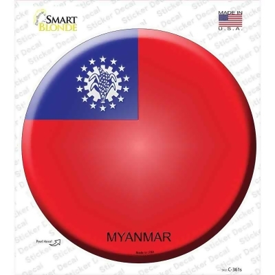 Smart Blonde C-361s Myanmar Country Novelty Circle Decal Sticker 