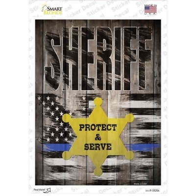 Smart Blonde P-3320s Sheriff Protect & Serve Novelty Rectangle Decal Sticker 