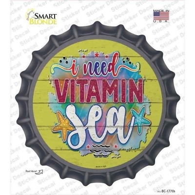 Smart Blonde BC-1770s Need Vitamin Sea Novelty Bottle Cap Decal Sticker 