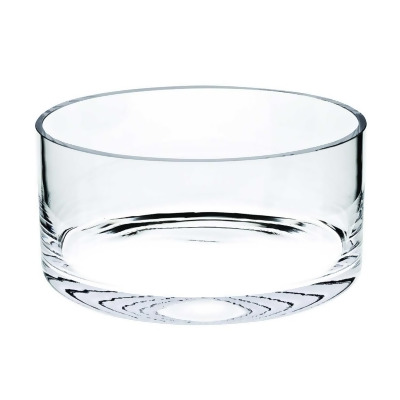 HomeRoots 375891 8 in. Mouth Blown Classic Glass Cylinder Bowl 