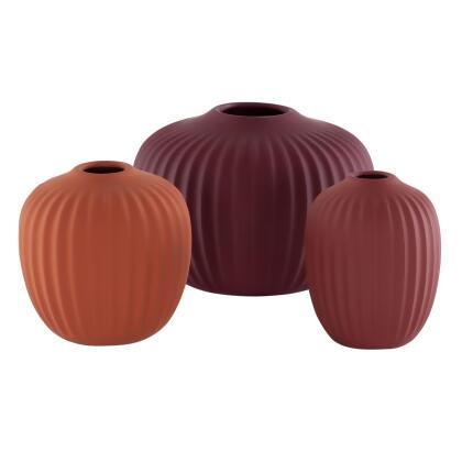 Safavieh RDC4000C-SET3 Jacie Ceramic Vase - Amaranth, Dark Orange & Orange - Set of 3 