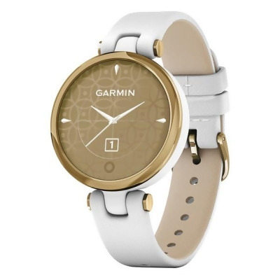 Garmin 010-02384-A3 Lily Classic Edition Smartwatch, Light Gold & White 
