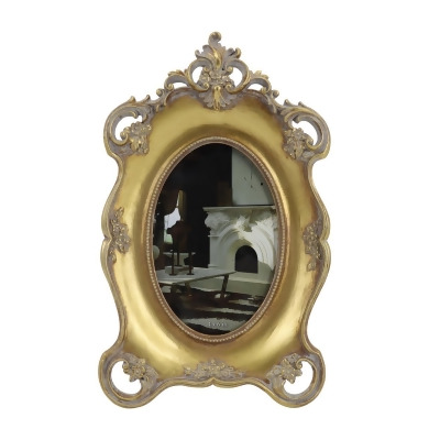 Sagebrook Home 19097 4 x 6 in. Resin Baroque Photo Frame, Gold 