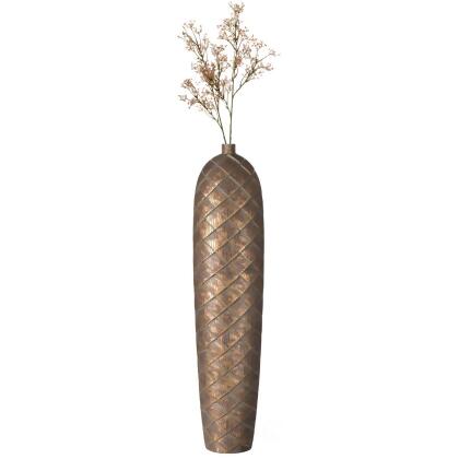 Uniquewise QI004036 37 Inch Tall Cylinder Antique Style Designed Floor Vase - for Entryway, Dining, or Living Room Decor - Ceramic Rustic - Elegant Home Accent with Vintage Charm, Timeless Appeal, and Distinctive Craftsmanship 