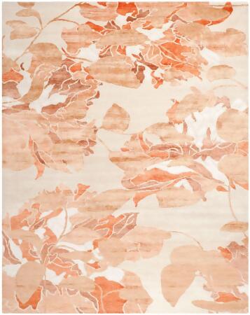 Safavieh TB955C-6 6 x 9 ft. Tibetan Rectangle Hand Knotted Rug, Cream & Orange 