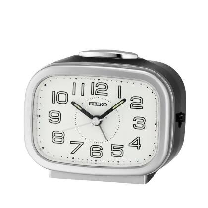 Seiko QHK060S Desk Alarm Clock, Silver 