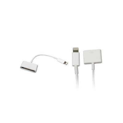 Fresh Fab Finds FFF-GPCT406 8 Pin to 30 Pin Charge Sync Converter Cable Adapter for iphone 5 Ipad Mini Ipod Nano 7Th, White - Unisex 
