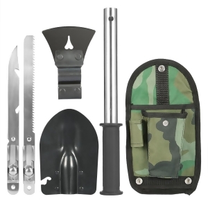 Fresh Fab Finds Fff-gpct701 6-in-1 Multi Tool Survival Kit Shovel Knife Axe Saw Nail Puller with Pouch Outdoor Gear Camping, Multi Color - Unisex -...
