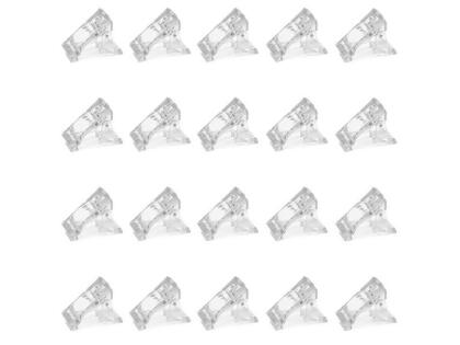 Fresh Fab Finds FFF-GPCT2983 Nail Tip Clips Quick Building Poly Gel UV LED Builder DIY Transparent Finger Tip Extension Tool - 20 Piece