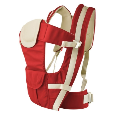 Fresh Fab Finds FFF-Red-GPCT1241 Breathable Adjustable Wrap Sling Backpack Front Back Chest Infant Carrier Bag, Red 