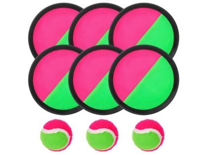 Fresh Fab Finds FFF-GPCT3146 3 Sets Toss & Catch Ball Throw Paddle Outdoor Beach Game, Multi Color - Unisex