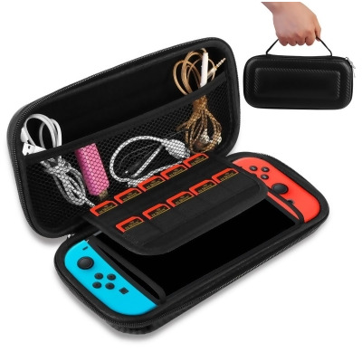 Fresh Fab Finds FFF-Black-GPCT1199 Portable Carry Case for Nintendo Switch Console Protective Hard EVA Case Shell Pouch, Black 