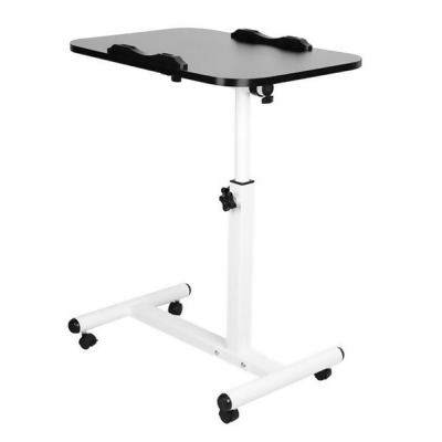 Fresh Fab Finds FFF-Black-GPCT4444 Rolling Portable Computer Desk Laptop Movable Table with Adjustable Height, Black 