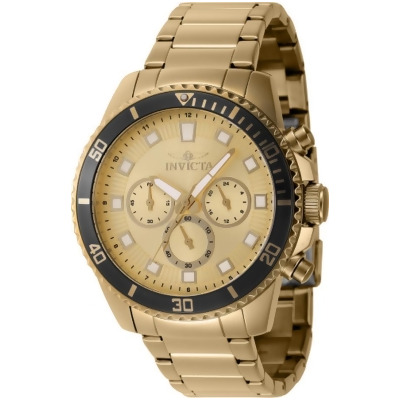 Invicta 46057 Pro Diver Quartz Chronograph Gold Dial Men Watch 