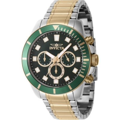 Invicta 46048 Pro Diver Quartz Chronograph Green Dial Men Watch 