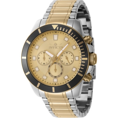 Invicta 46049 Pro Diver Quartz Chronograph Gold Dial Men Watch 