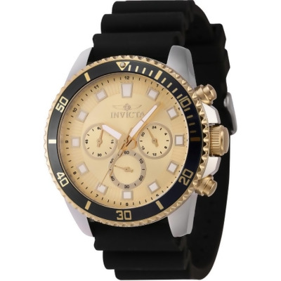 Invicta 46128 Pro Diver Quartz Chronograph Gold Dial Men Watch 