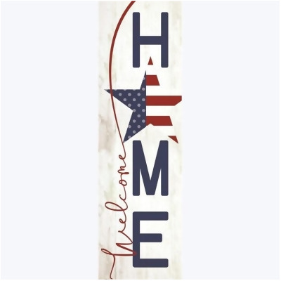 Youngs 38401 Americana 4th of July Welcome Home Wood Wall Plaque - Red, White & Blue 