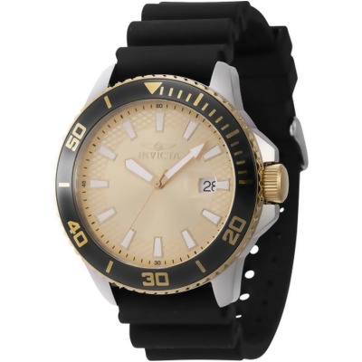 Invicta 46094 Pro Diver Quartz 3 Hand Gold Dial Men Watch 