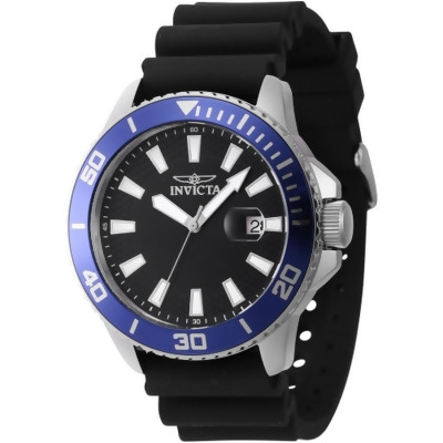 Invicta 46089 Pro Diver Quartz 3 Hand Black Dial Men Watch 