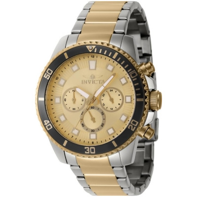 Invicta 46061 Pro Diver Quartz Chronograph Gold Dial Men Watch 
