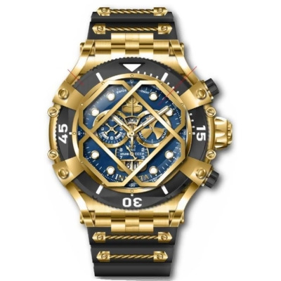 Invicta 37178 Pro Diver Quartz Chronograph Blue & Gold Dial Men Watch 