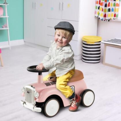 Total Tactic TQ10210PI Kids Sit to Stand Vehicle with Working Steering Wheel & Under Seat Storage, Pink 