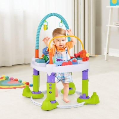 Total Tactic TM10063GN 4-in-1 Baby Bouncer Activity Center with 3 Adjustable Heights, Green 