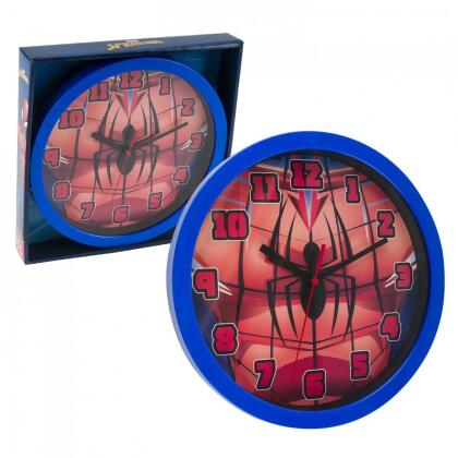 Spider-Man 875235 Spider-Man Classic Suit Wall Clock, Blue & Red 