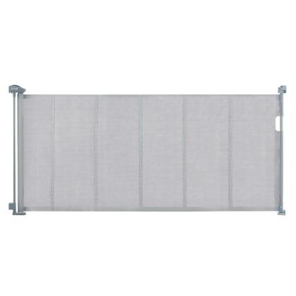 Vevor WZSSMHS71INCL3VSHV0 34.2 in. Retractable Baby Gate, Tall Mesh Baby Gate, Extends up to 76.8 in. Wide Retractable Gate for Kids or Pets, Retractable Dog Gates, Gray