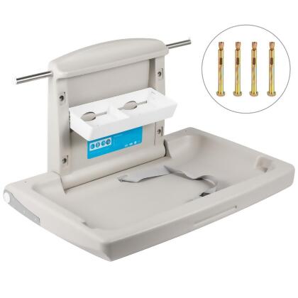 Vevor YENBGHZ0000000001V0 Commercial Wall Mounted Baby Changing Station Table, Gray