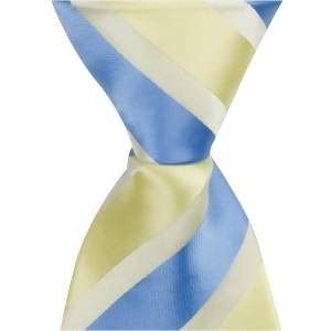 The Matching Tie Guy 4239 Y4 - Yellow and Blue Stripes - Standard Width - 8-11 Children's Zipper - All