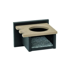 Buck View Consoles 305Wwblk Poly Hunting Blind Console with Mug Holder, Weathered Wood Top & Black Base - All thumbnail