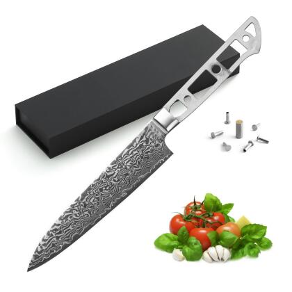 KATSURA CUTLERY CKGD17B-no logo Katsura Aus-10 Damascus 6.5-In Petty Utility Chef Knife Blank 