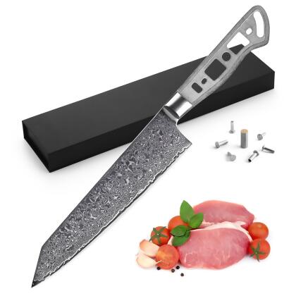 KATSURA CUTLERY CKGD21B-no logo Katsura Aus-10 Damascus 8-In Kiritsuke Chef Knife Blank 