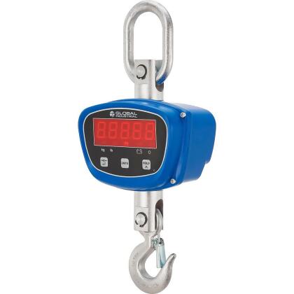 Global Industrial 412649 3000 x 1 lbs LED Digital Crane Scale with Remote, Blue 
