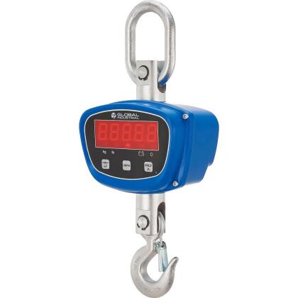 Global Industrial 412648 500 x 0.2 lbs LED Digital Crane Scale with Remote, Blue 
