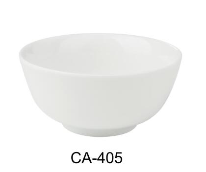 Yanco CA-405 Cambria 4.625 x 2.375 in. Rice Bowl, Bright White - 10 oz - China - Pack of 36 