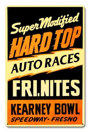 Pasttime Signs PH049 12 x 18 in. PH049 Super Modified Hard Top Kearney Bowl Metal Sign 