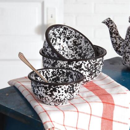 CTW Home Collection 440420 Splattered Enamel Bowls - Set of 3 