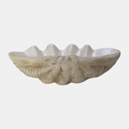 Sagebrook Home 19741-01 16 in. Pearlized Shell Bowl, Ivory & Beige 