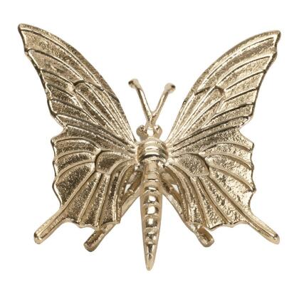 Melrose 92505DS 6 x 3.25 in. Aluminum Butterfly Figurine, Gold - Set of 2 
