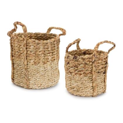Melrose 83577DS 8.25 x 8.25 & 10.5 x 10 in. Seagrass Basket, Tan 