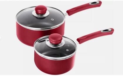 212 Main 031 Nonstick Cookware Saucepan Set 1 Quart and 2 Quart with Glass Lid 