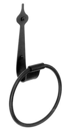 Acorn AB5BP 6" Diameter Spear Design Towel Ring - Black Iron 