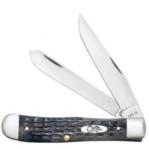 Case Cutlery C58410 5.125 in. 2 Blade Pocket Worn Crandall Jigged Gray Bone Trapper Carbon Steel Knife - All