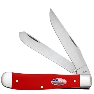 Case Cutlery C73930 5.125 in. 2 Blade American Workman Trapper Red Synthetic Carbon Steel Pocket Knife - All